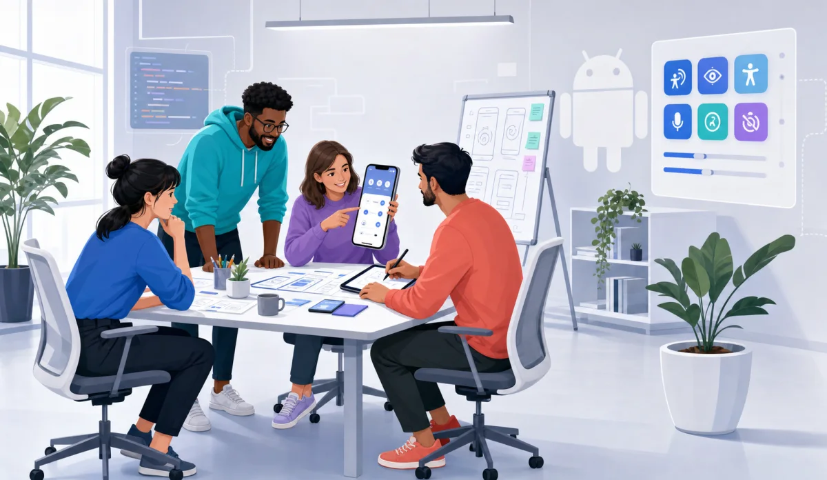 A software team designing accessible Android controls