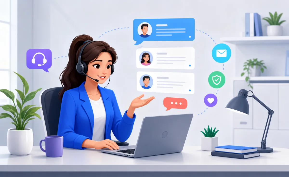 A customer support specialist responding to app users